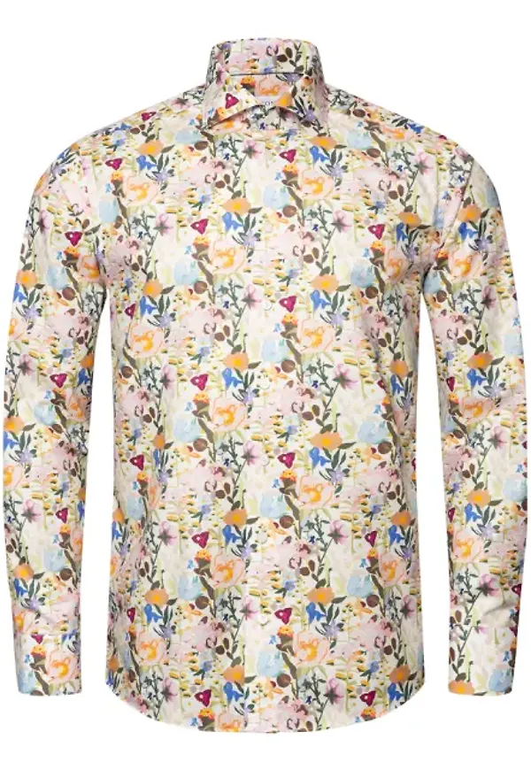 Blommönstrad Skjorta Slim Fit