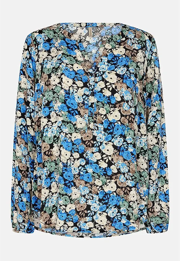 Blommönstrad viskosblus Joleen 3