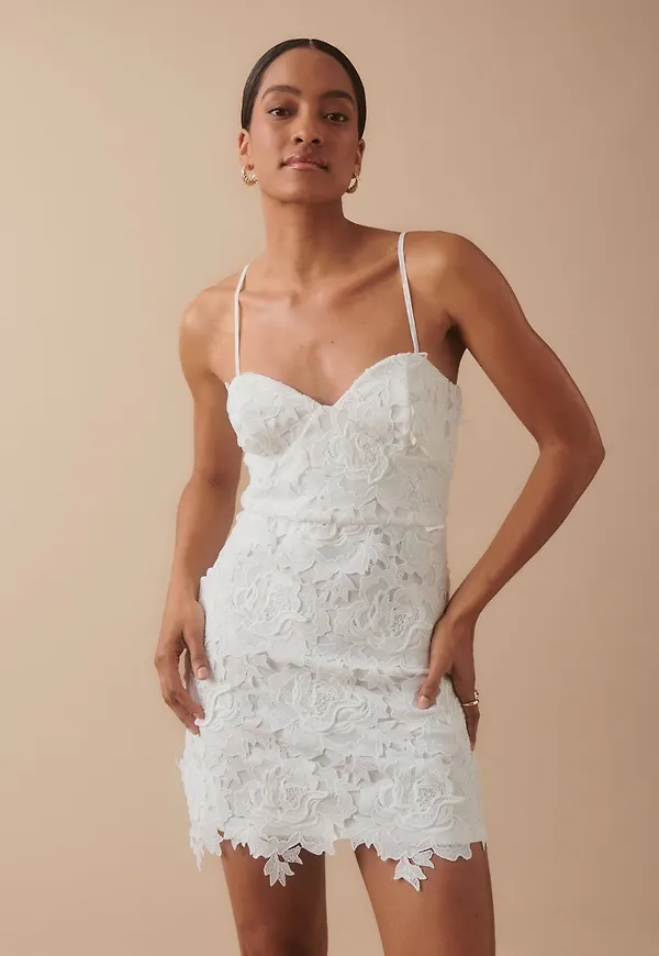 Bloom 3d lace mini dress