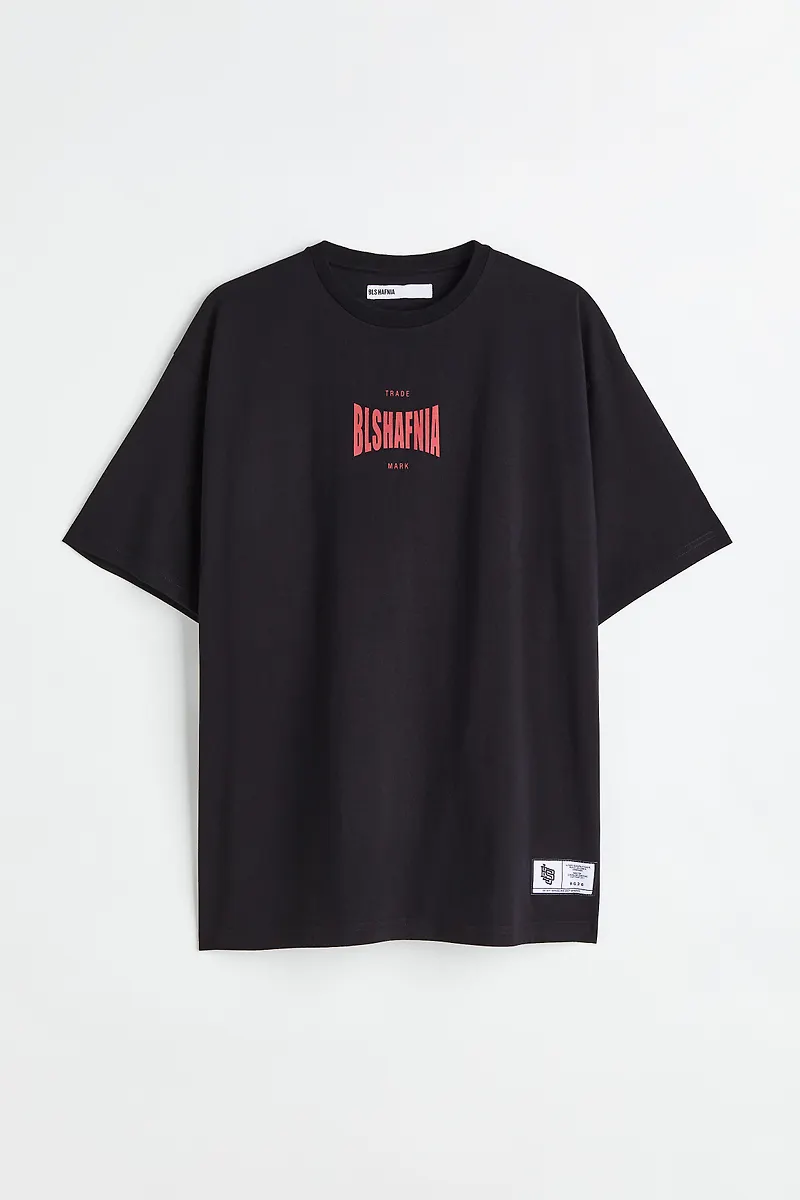 Bls Hafnia Balboa T-shirt Oversize Black, T-shirts i storlek L och färg Svart