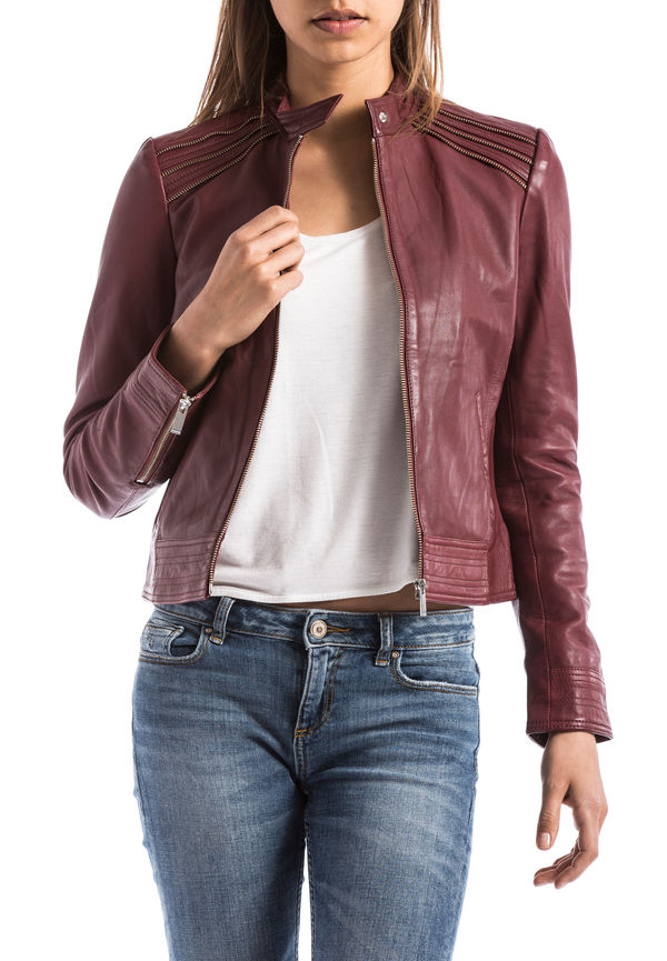 Blue Wellford Leather Jacket Iriri, Jackor i storlek XL och färg Röd