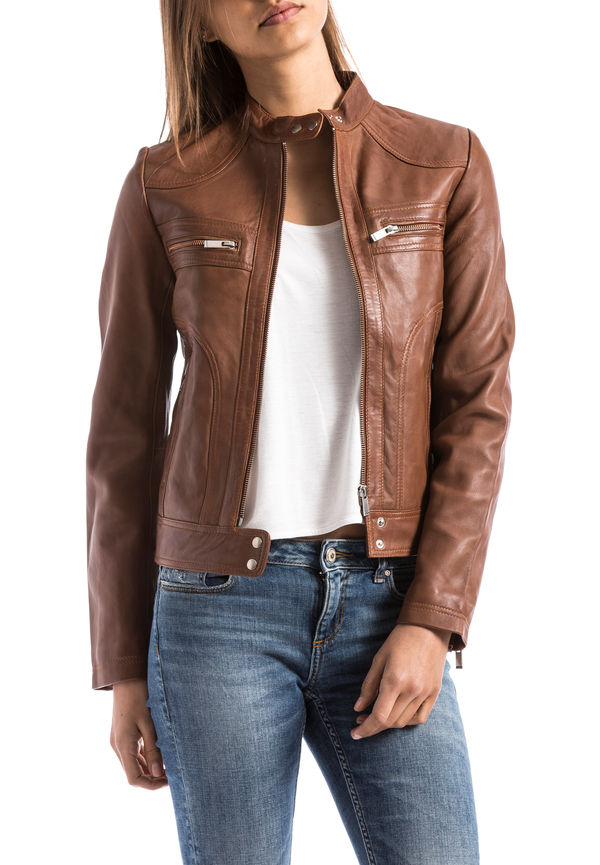 Blue wellford leather jacket best sale