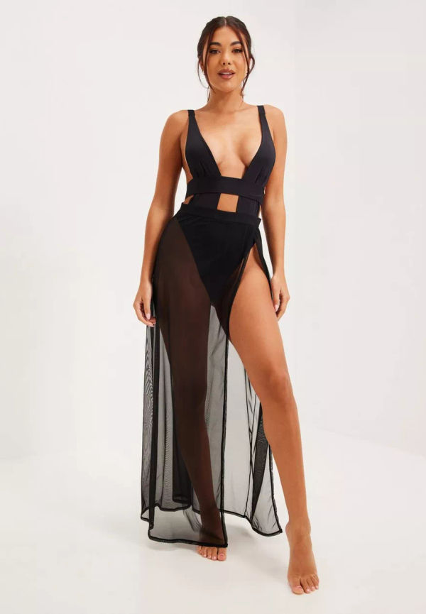 Bluebella - Nattlinnen & Negligee - Black - Topaz Long Chemise - Nattkläder