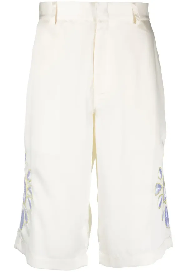 BLUEMARBLE shorts med brodyr - Neutral