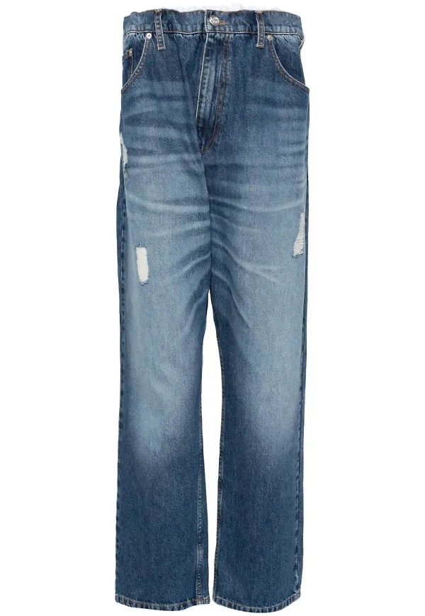 BLUEMARBLE Trompe l'oeil jeans - Blå