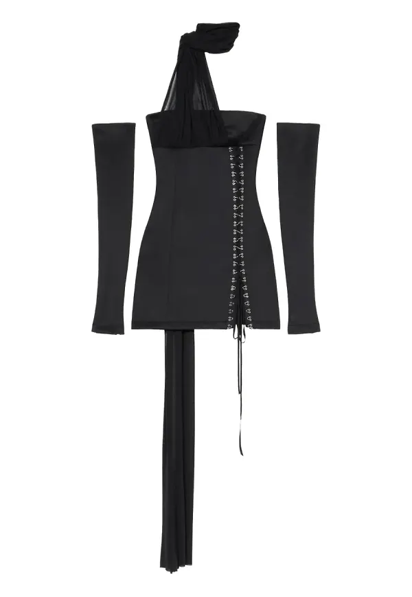 Blumarine baraxlad miniklänning - Svart – Farfetch