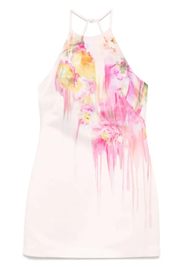 Blumarine blommig miniklänning - Rosa