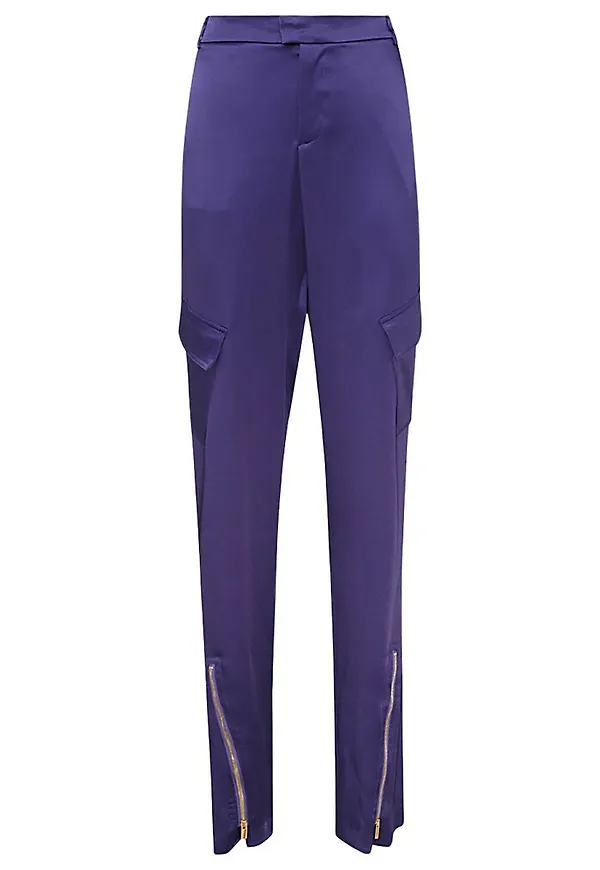 Blumarine Trousers Lila, Dam