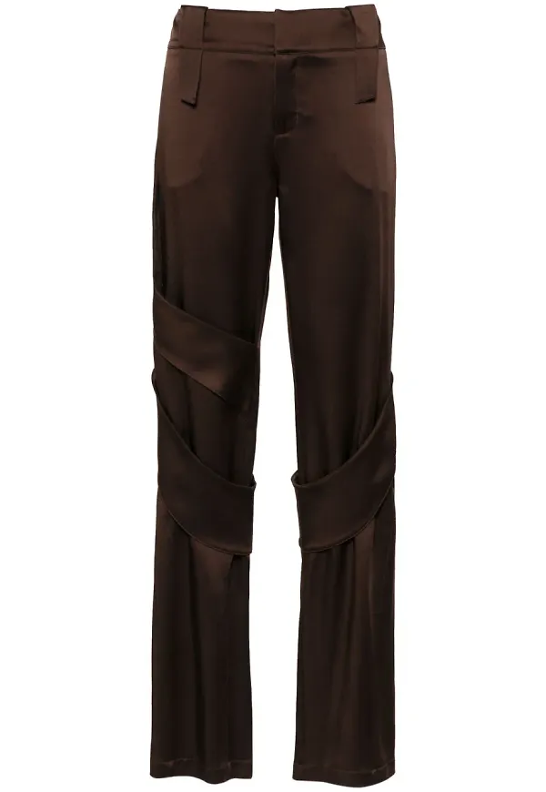 Blumarine vida sidenbyxor - Brun