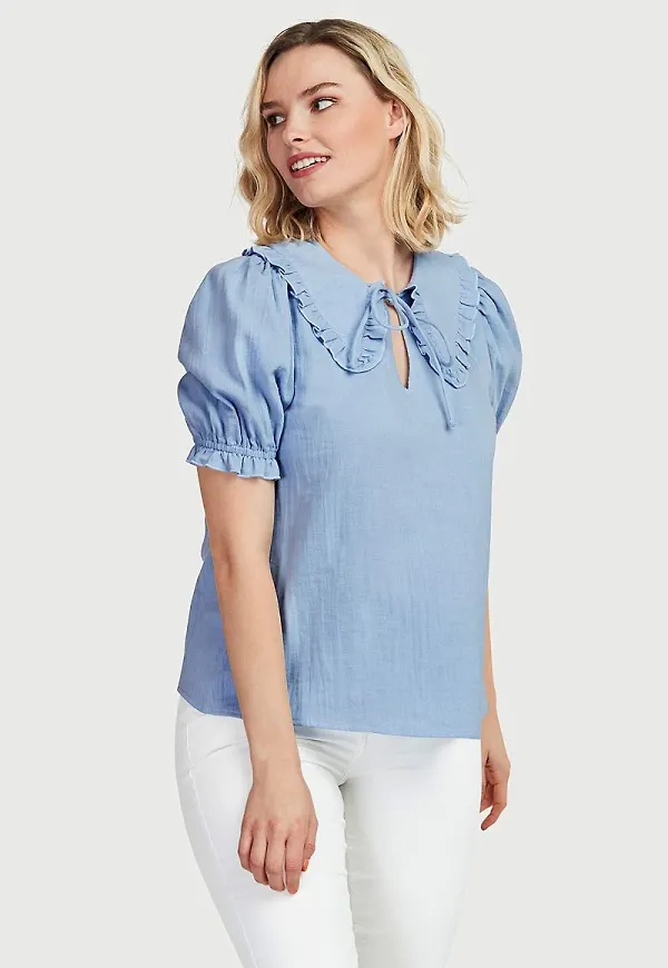 Blus i ekologisk bomull