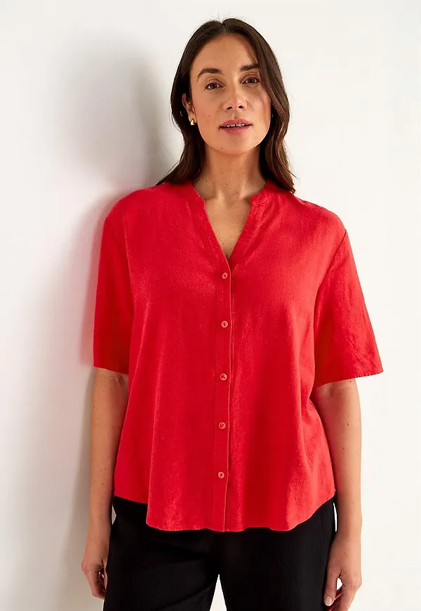 Blus i linnemix