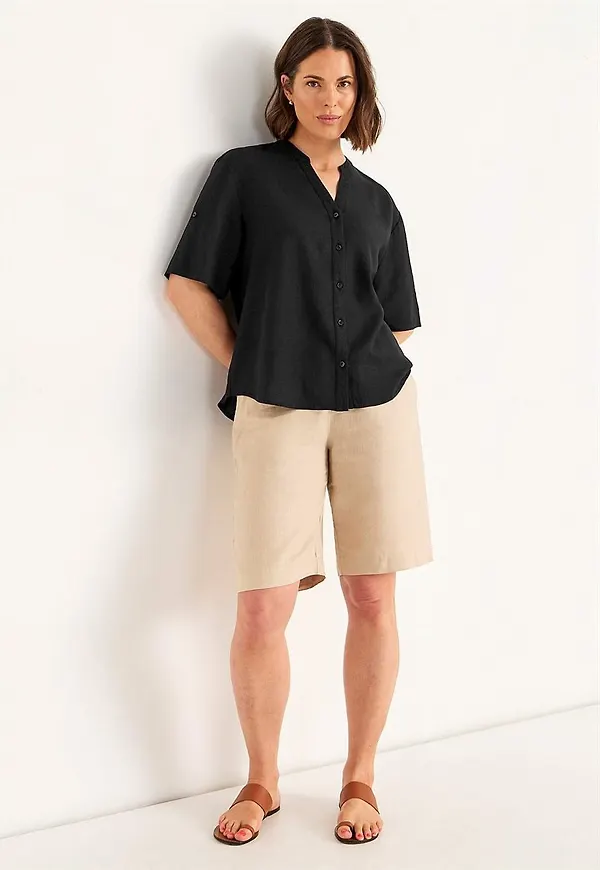 Blus i linnemix