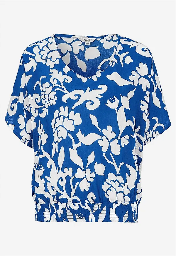 Blus i viskoscrêpe