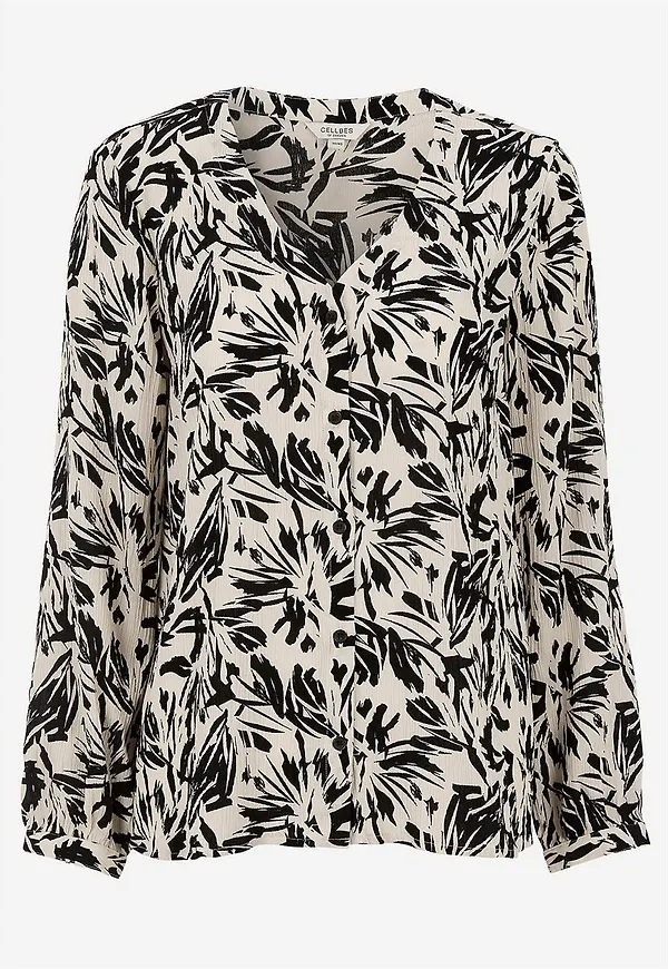 Blus med crepe-kvalitet