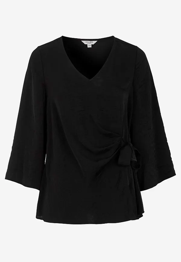 Blus med knytband