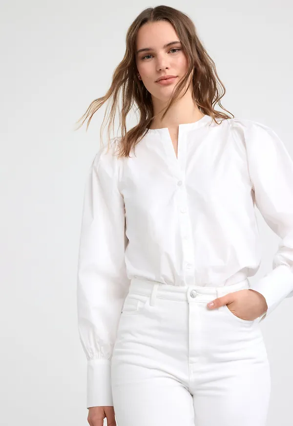 Blus med puffärm