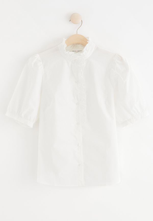 Blus med puffärm