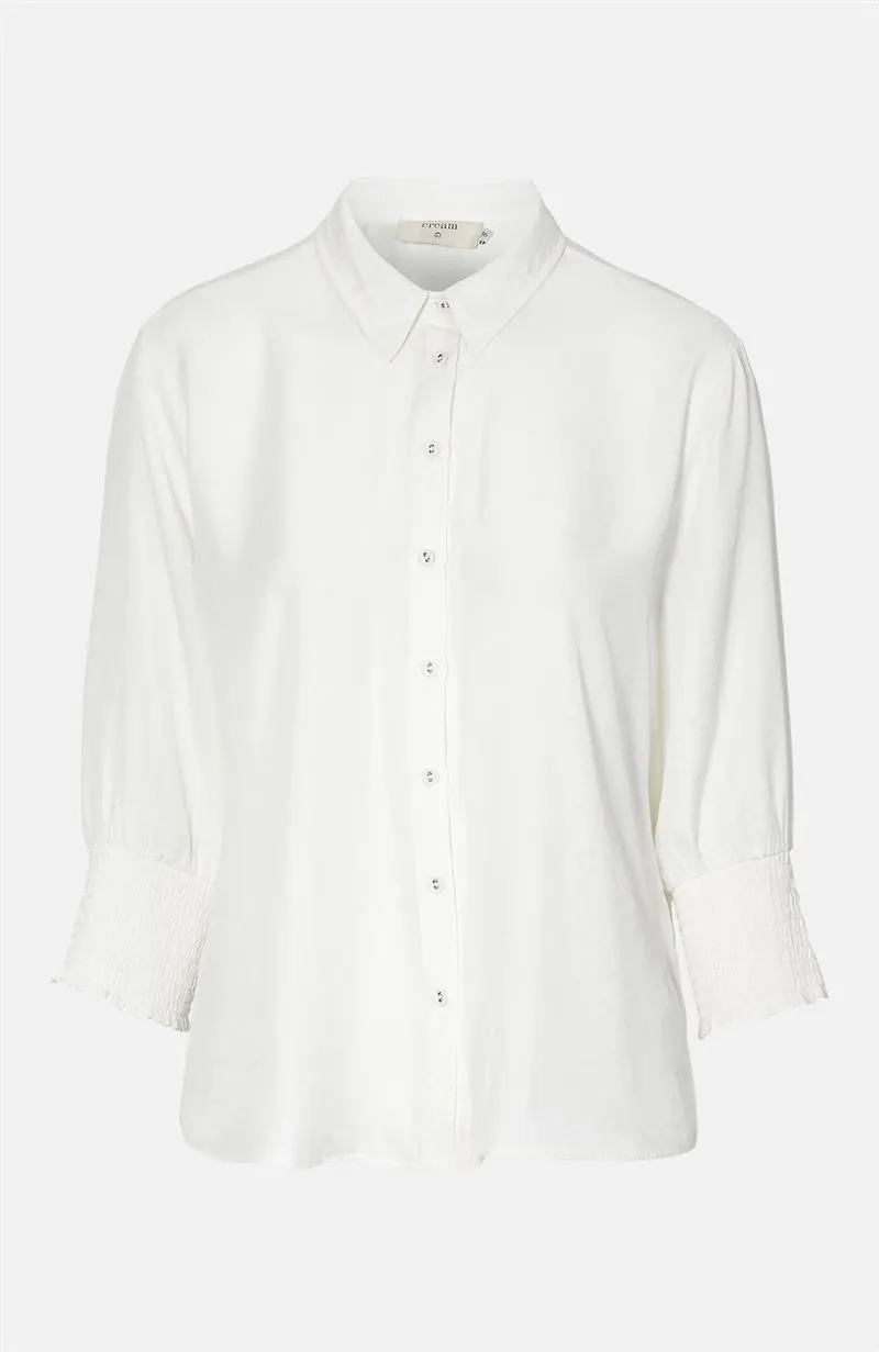 Blus med smock på ärmen Nola