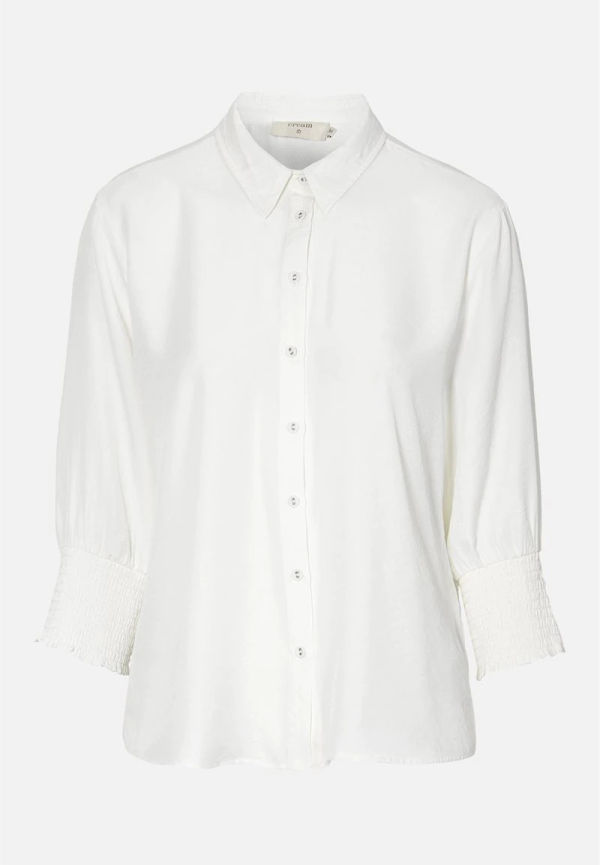Blus med smock på ärmen Nola