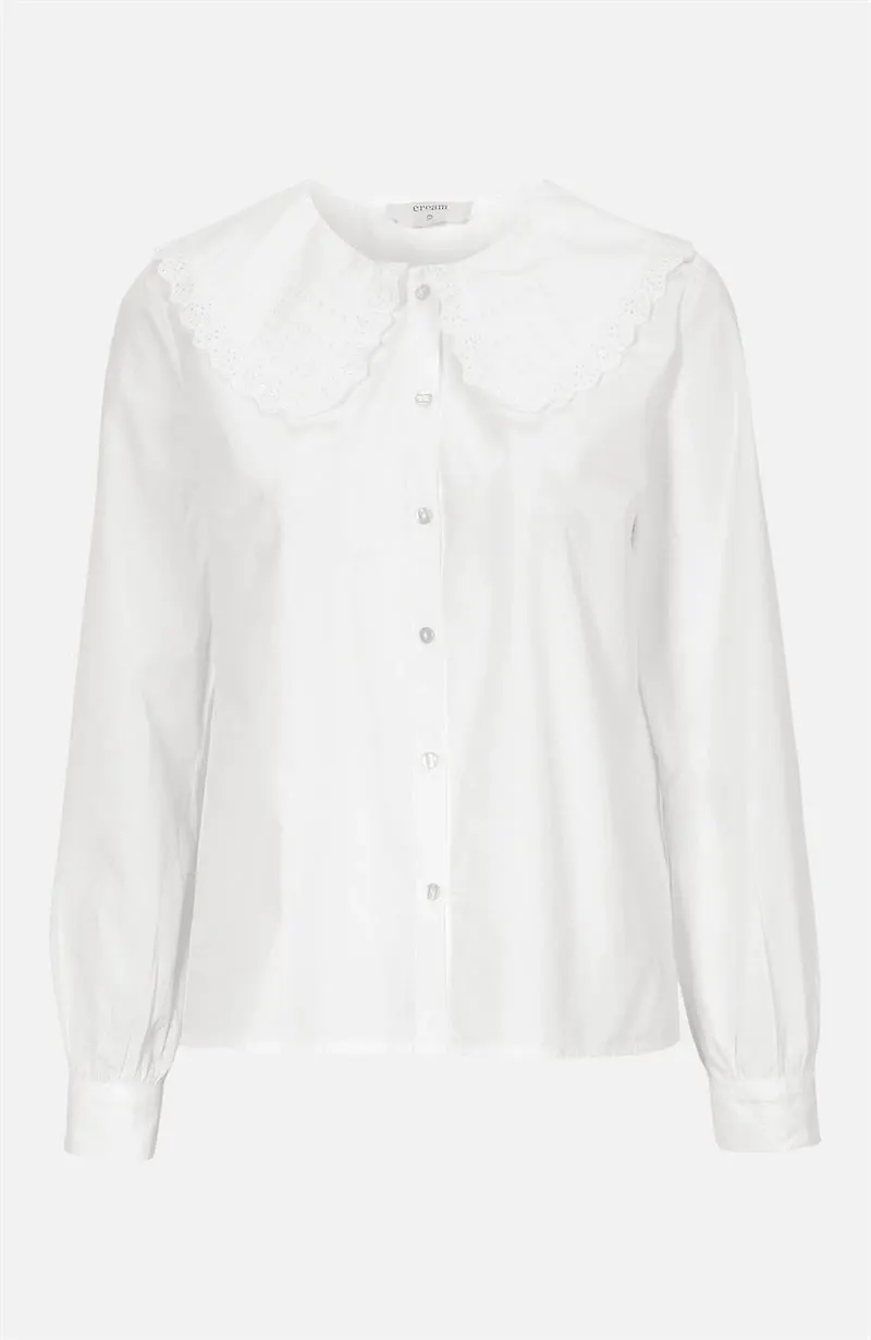 Blus med spetskrage Muhana