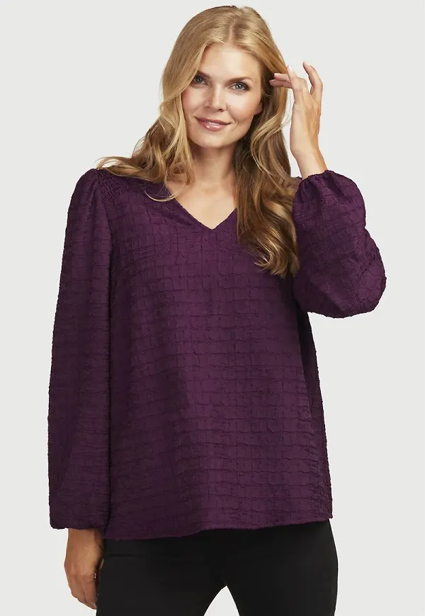 Blus med struktur