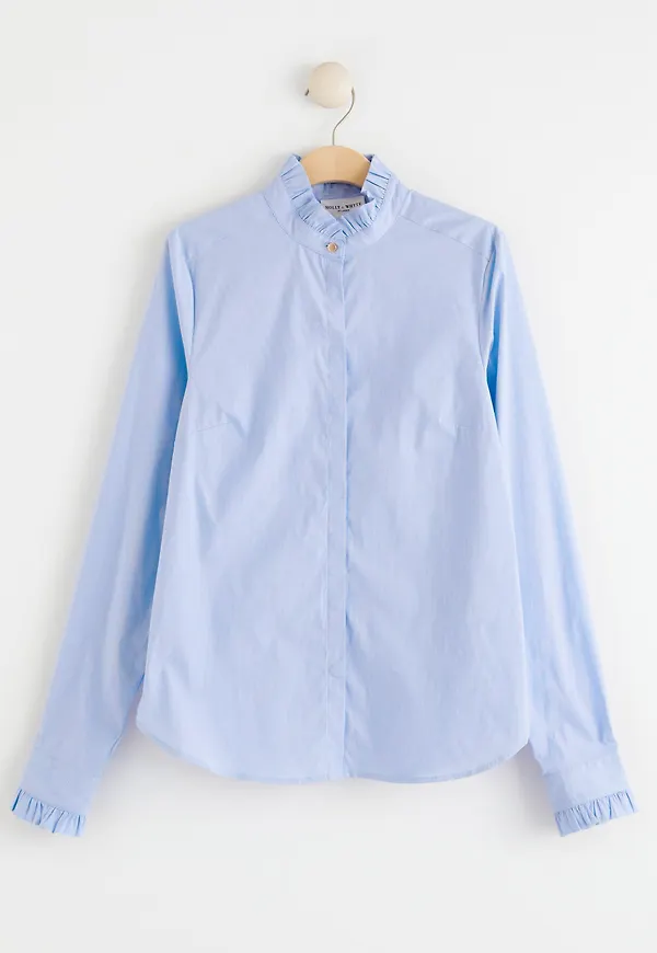 Blus med volangdetaljer