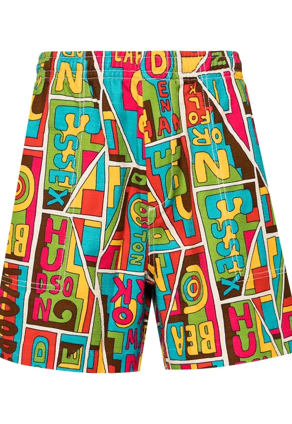BODE bermudashorts med grafiskt tryck - Röd