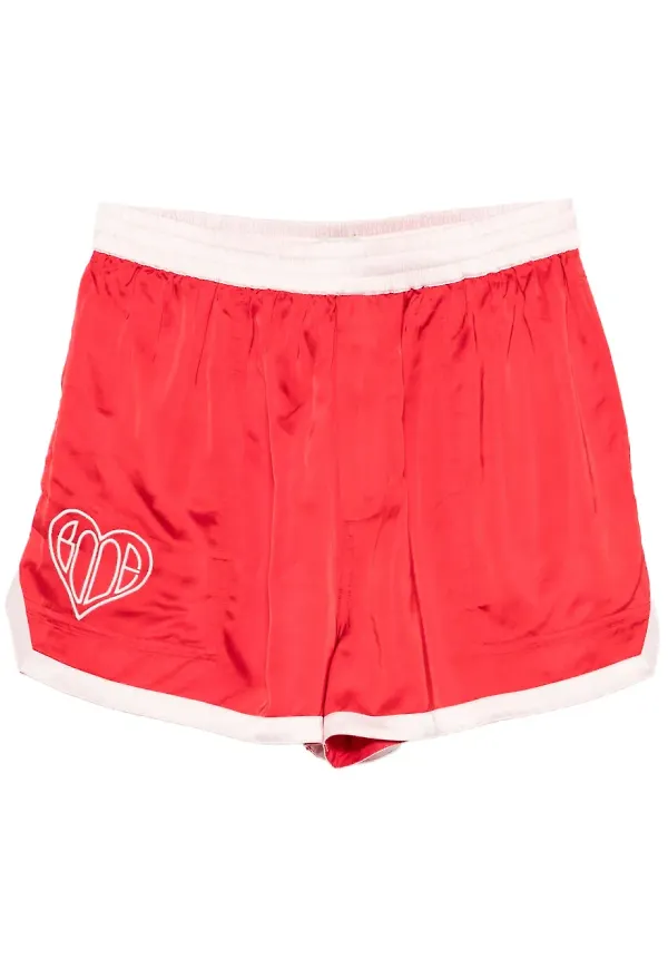 BODE shorts med hjärtdekoration - Röd