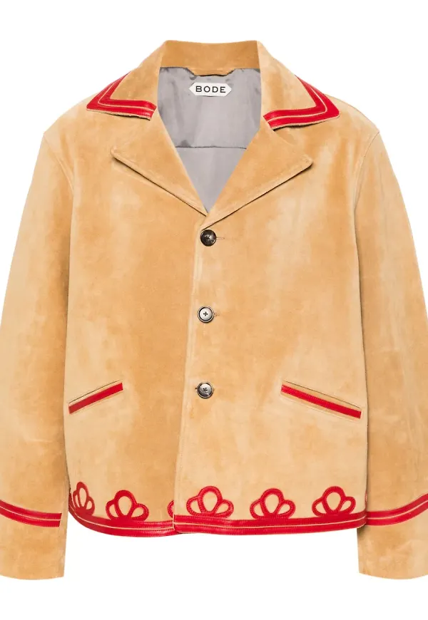BODE Trefoil blazer med kontrastkant - Neutral