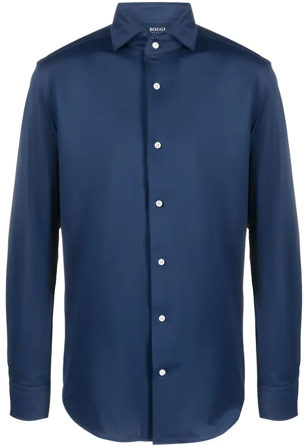 Boggi Milano långärmad t-shirt - Blå