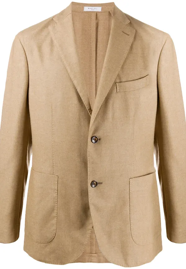 Boglioli blazer med smal passform - Neutral