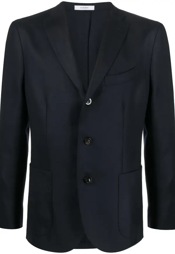 Boglioli enkelknäppt blazer - Blå