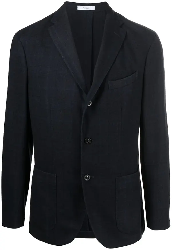 Boglioli enkelknäppt blazer - Blå