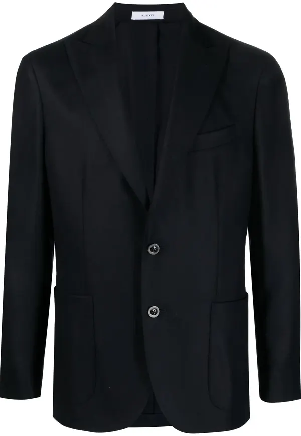 Boglioli enkelknäppt blazer - Blå