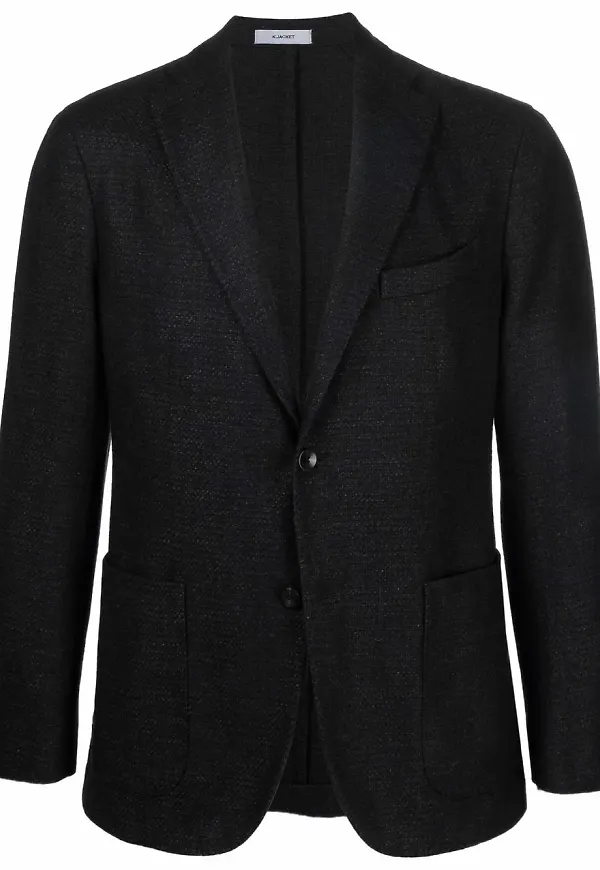 Boglioli enkelknäppt blazer med spetsigt slag - Grå