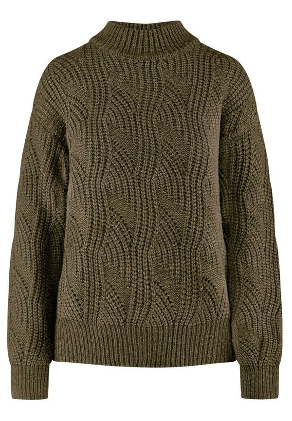 BomBoogie Wool Blend Turtleneck Crewneck Grön, Dam