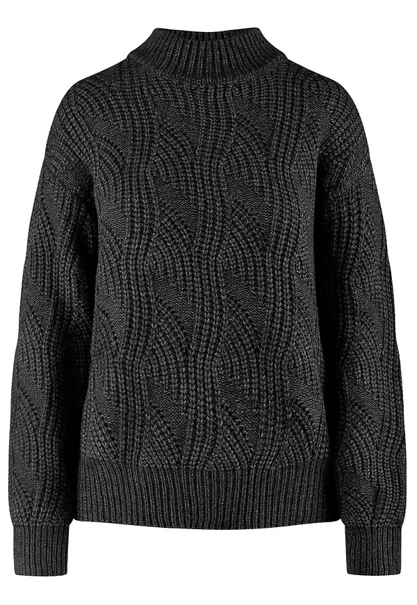 BomBoogie Wool Blend Turtleneck Crewneck Svart, Dam