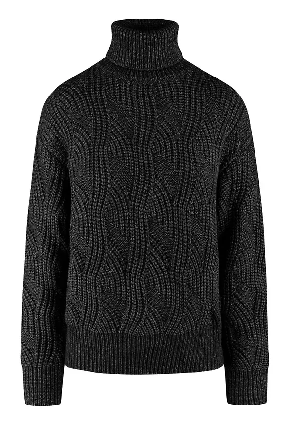 BomBoogie Wool Blend Turtleneck Svart, Dam