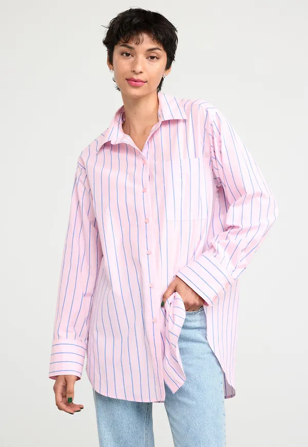 Bomullsskjorta i oversize-modell