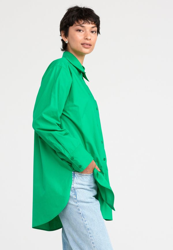 Bomullsskjorta i oversize-modell