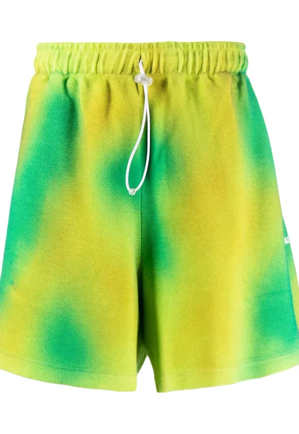 Bonsai batikmönstrade shorts - Grön