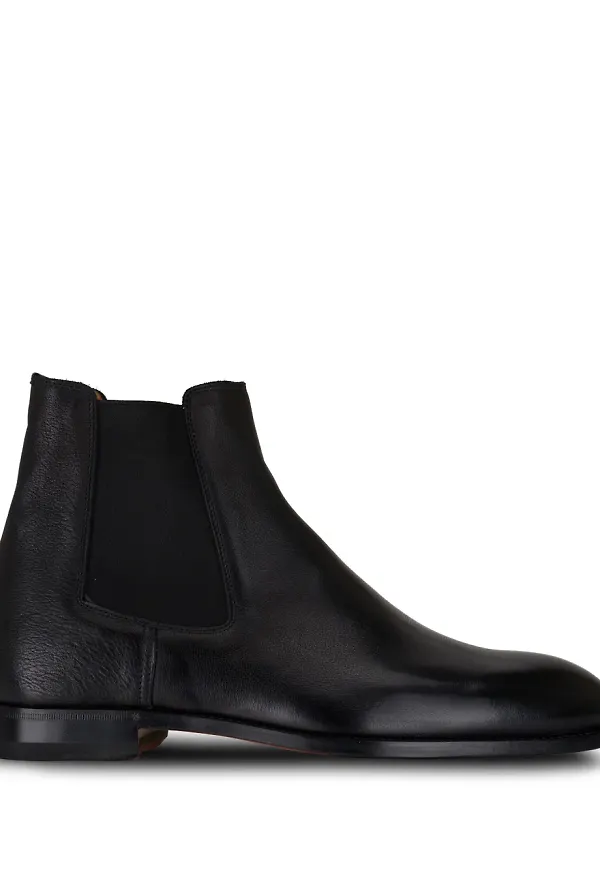 Bontoni ankelboots med mandelformad tå - Svart