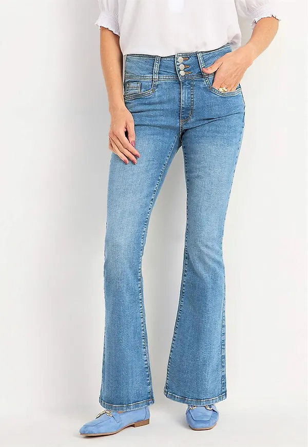 Bootcut jeans med hög midja - två längder Jennifer
