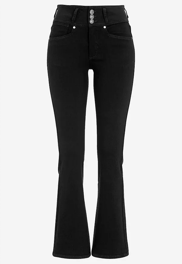 Bootcut jeans med hög midja