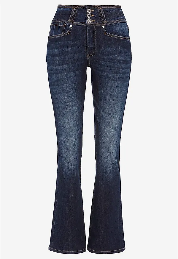 Bootcut jeans med hög midja