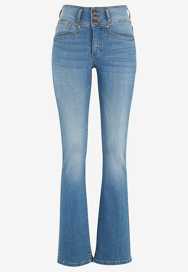 Bootcut jeans med hög midja