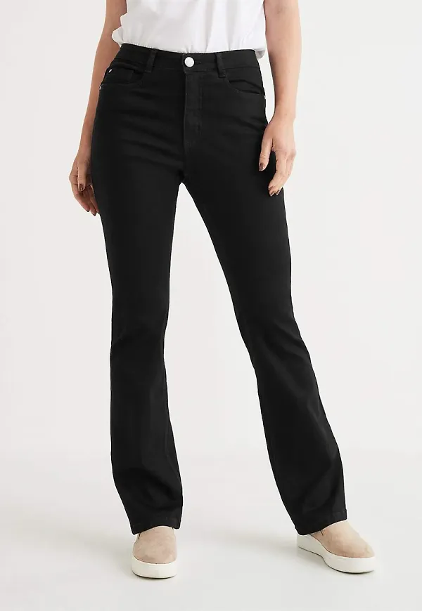 Bootcut jeans med hög midja