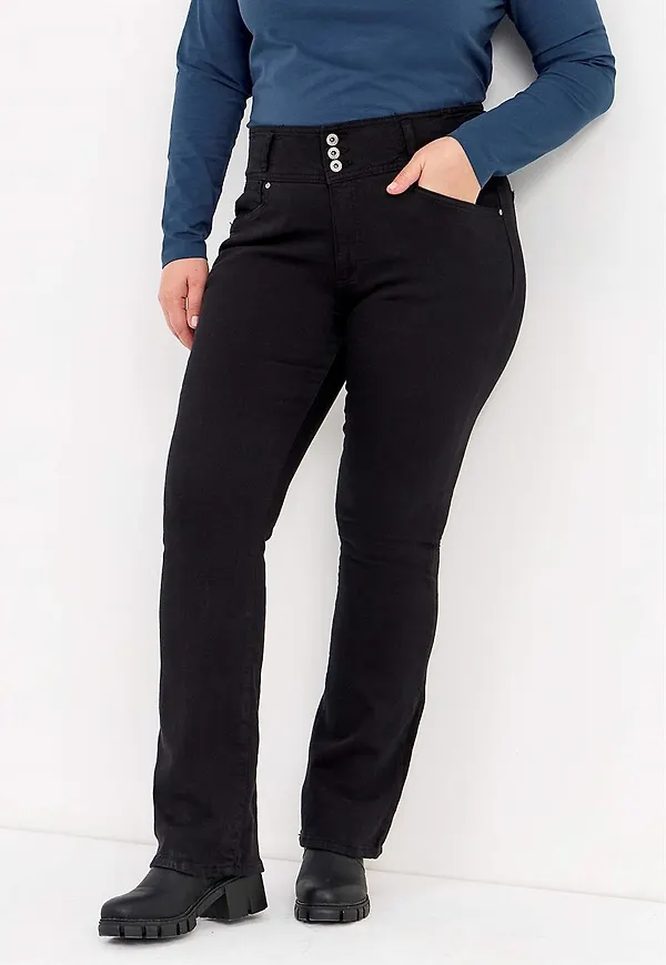 Bootcut jeans med hög midja