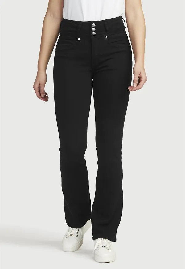 Bootcut jeans med hög midja
