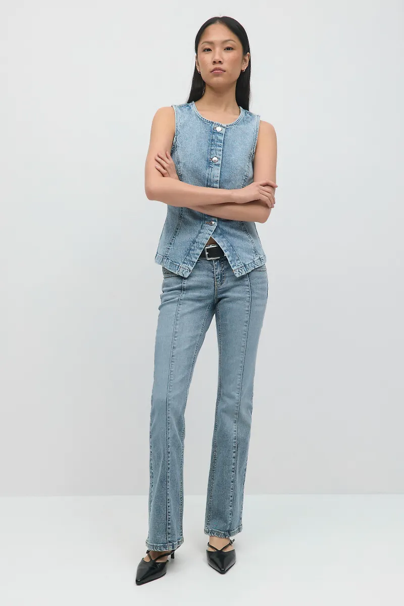 Bootcut stitch jeans
